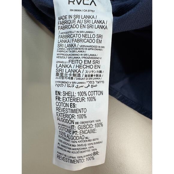 RVCA Men’s NWT Corduroy Flannel Plaid Shirt Sz M Blue Outdoor Hike Gorpcore Surf - Picture 9 of 14